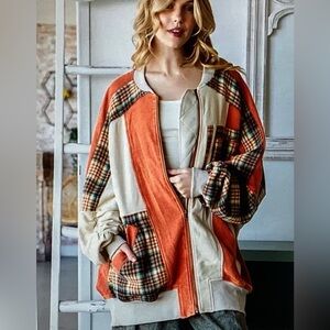 Oli & Hali Colorblock French Terry Bomber Jacket - Women